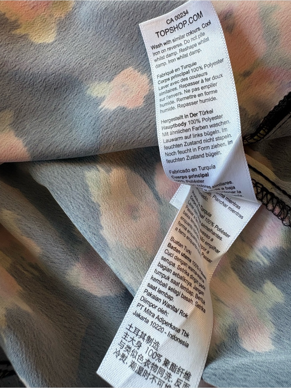 Topshop Floral Sateen Double-Slit Maxi Skirt - Size 4 - Picture 10 of 10